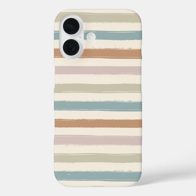 Boho Brush Stripes Seamless Earth Tone Case-Mate iPhone Case (Back)