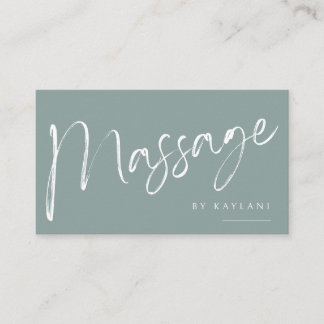 Boho Brushed Massage Business Card Body Therapy
