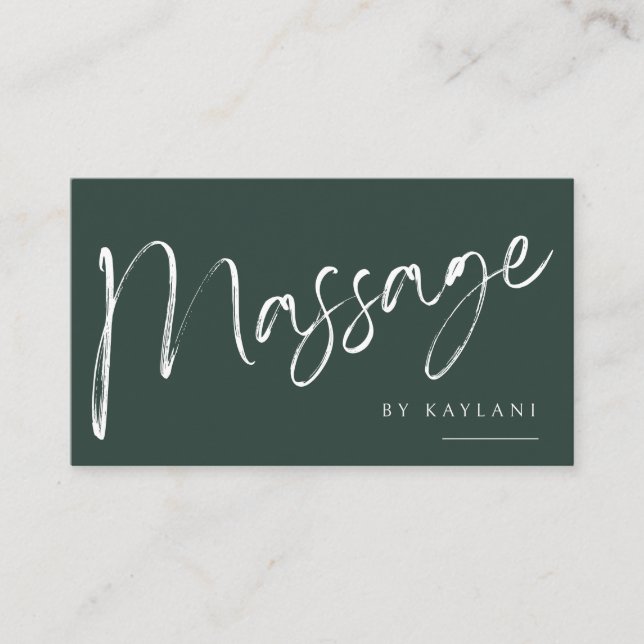 Boho Brushed Massage Business Card Body Therapy (Front)