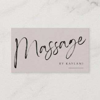 Boho Brushed Massage Business Card Body Therapy