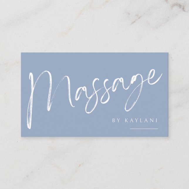 Boho Brushed Massage Business Card Body Therapy (Front)