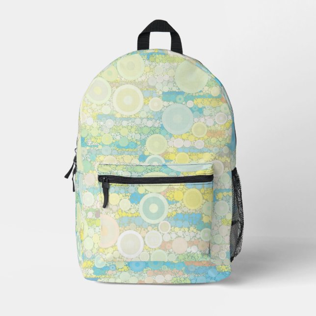 Boho Bubbles  Printed Backpack (Front)