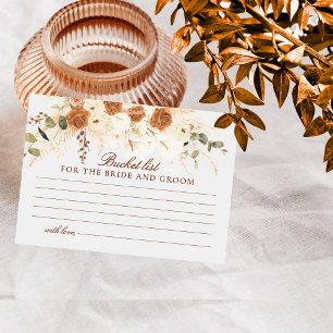 Boho Bucket List for the Bride & Groom Game Card