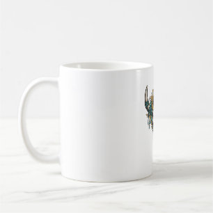 Boho Bull Skull Sunflower Vintage Western Engravin Coffee Mug