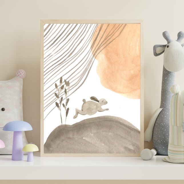 Boho Bunny Nursery Woodland Poster (Creator Uploaded)