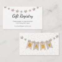 Boho Bunting Flags Baby Shower Gift Registry