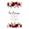 Boho Burgundy Marsala Floral Welcome Wedding Sign