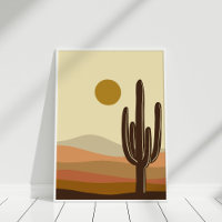 Boho Burnt Orange Desert Landscape