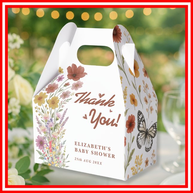 Boho Burnt Orange | Wildflower Thank You Favour Box (Creator Uploaded)