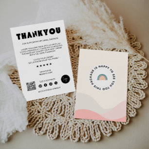 Boho Business Package Insert Card