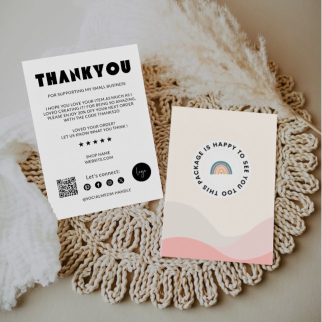 Boho Business Package Insert Card (Creator Uploaded)