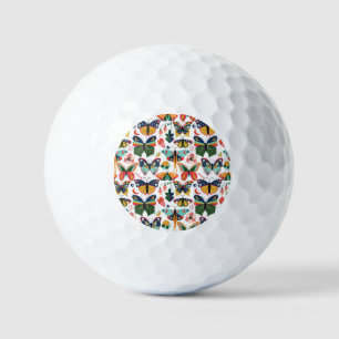 Boho Butterflies: Seamless Wallpaper Pattern. Golf Balls