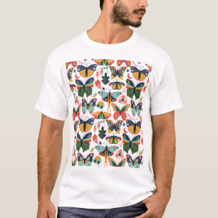 Boho Butterflies: Seamless Wallpaper Pattern. T-Shirt