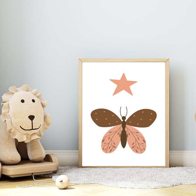 Boho Butterfly and a Star Nursery Room Print (Creator Uploaded)