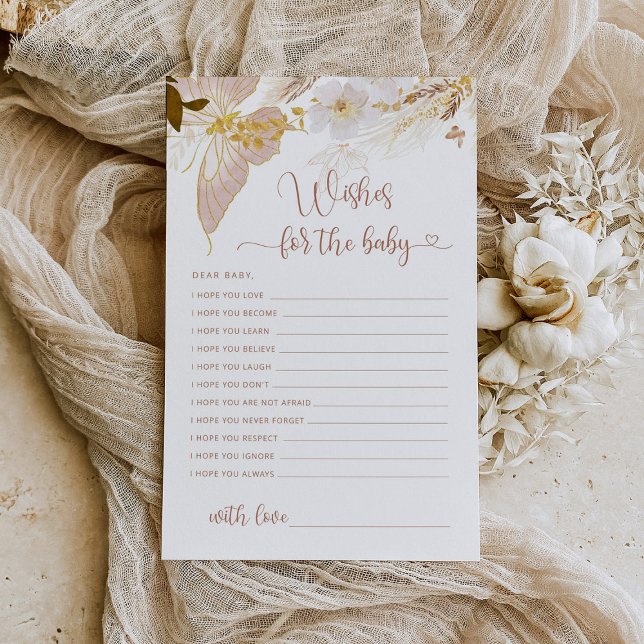 Boho butterfly baby shower wishes for baby (Creator Uploaded)