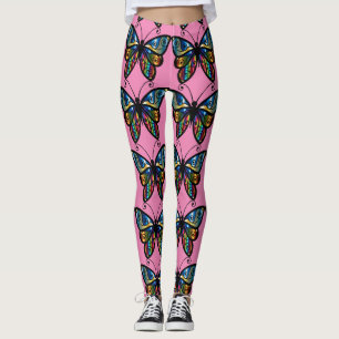 BOHO BUTTERFLY BUTTERFLIES YOGA PANTS LEGGINGS