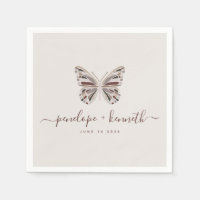 Boho Butterfly Dusty Rose Personalised Wedding