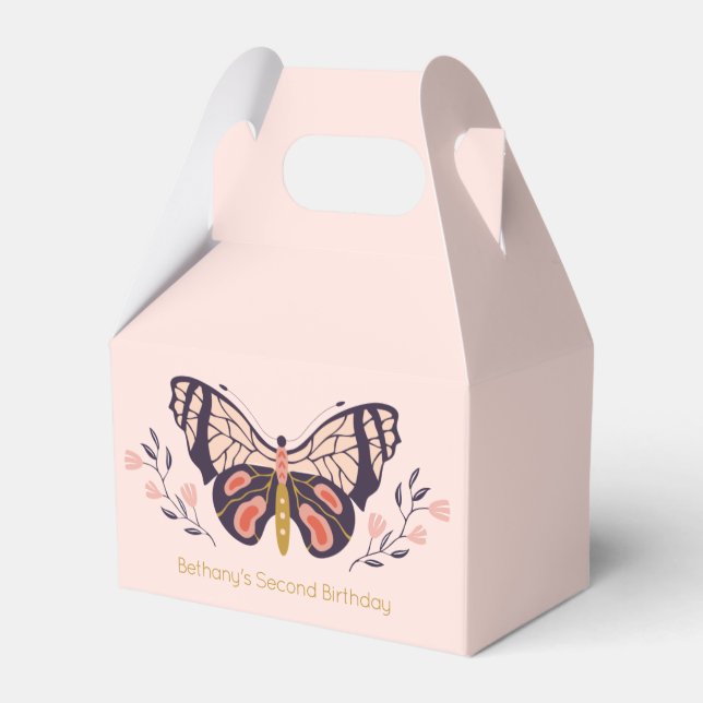 Boho Butterfly Favour Boxes (Front Side)