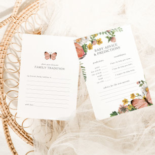 Boho Butterfly Floral Shower Prediction Game