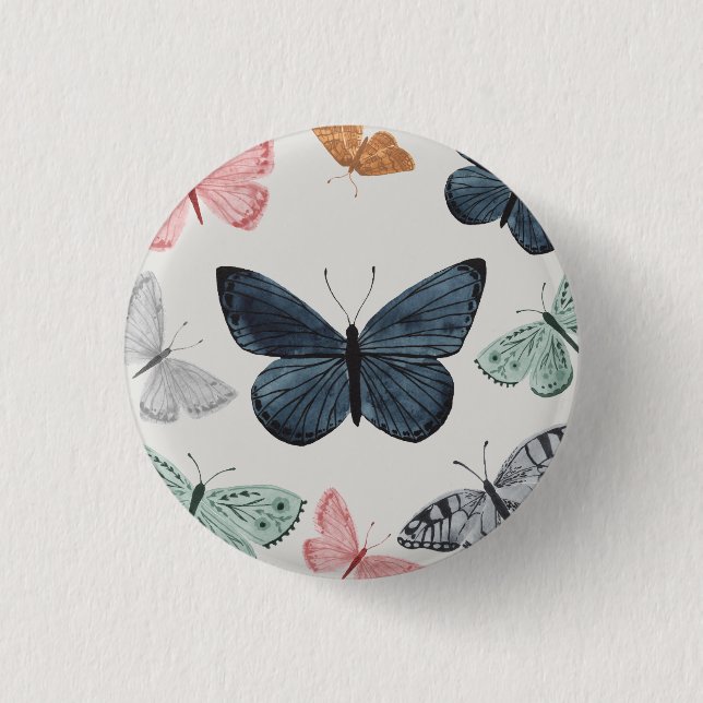 Boho Butterfly Party Accessories Favours 3 Cm Round Badge (Front)