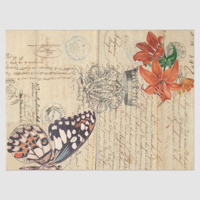 Boho Butterfly Right Decoupage Sheet (Front)