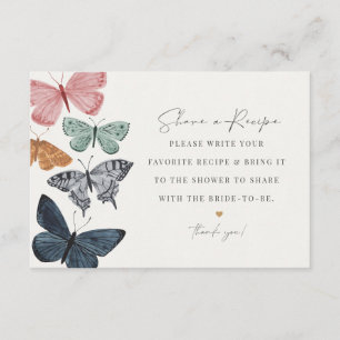 Boho Butterfly Share a Recipe invitation insert