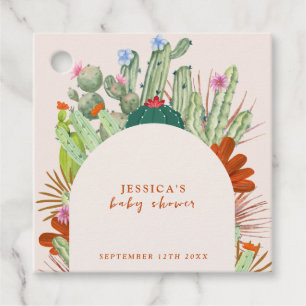Boho Cactus Arch Desert Pampas Baby Shower  Favour Tags