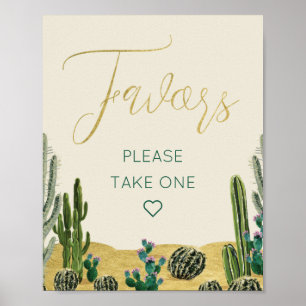 Boho Cactus Baby Shower Favours Sign