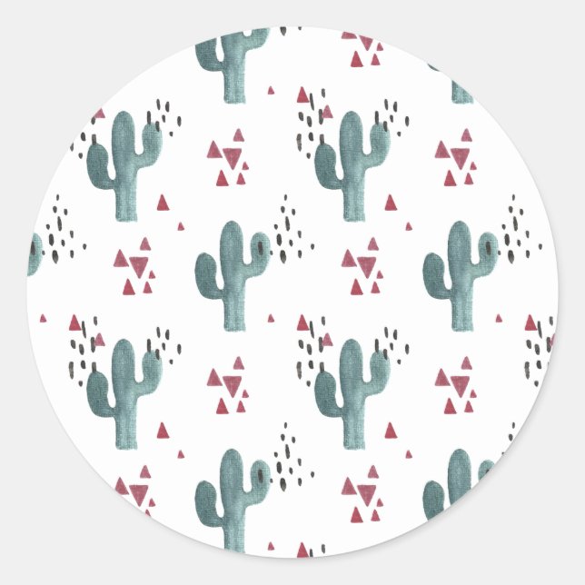 Boho Cactus Sticker (Front)