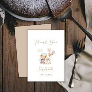 Boho Café Mummy Sheep Balloon Coffee Baby shower Thank You Card