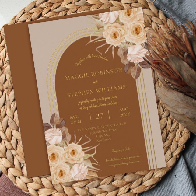 Boho Caramel Roses | Dried Grasses Wedding (Creator Uploaded)