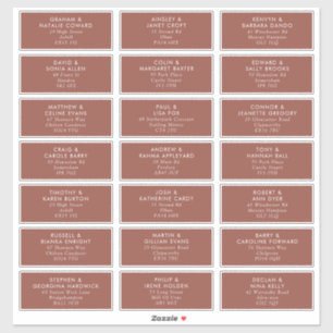 Boho Caramel Rust Maple Guest Address Labels