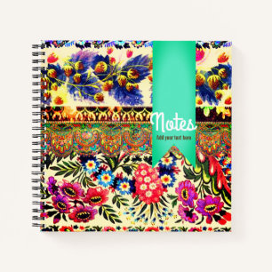 Boho Caravan Aqua Notebook