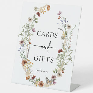 Boho Card and Gifts Pedestal Sign