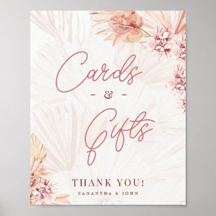 Boho Cards and Gifts Pampas Grass Table Wedding Poster
