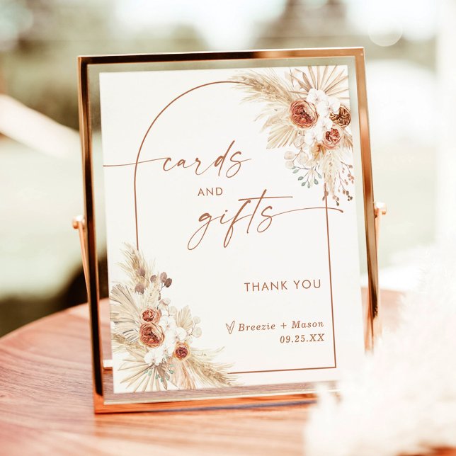 Boho Cards and Gifts Sign | Arch Pampas Grass (Creator Uploaded)
