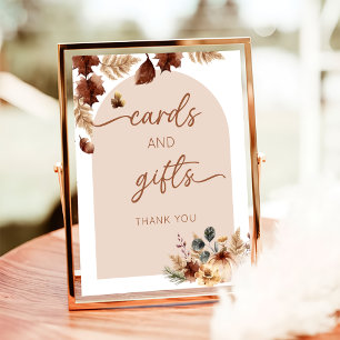 Boho Cards and Gifts Sign   Terracotta Florals