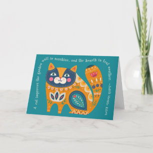 Boho Cat Card with Quote