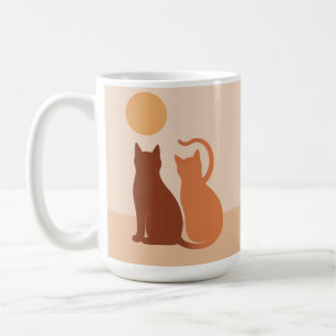 Boho Cats Sunset Desert Coffee Mug
