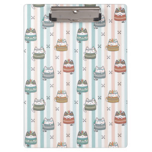 Boho Cats Tribal Pattern Clipboard