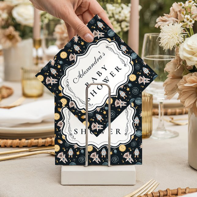 Boho Celestial Animal Baby Shower Napkin (Creator Uploaded)