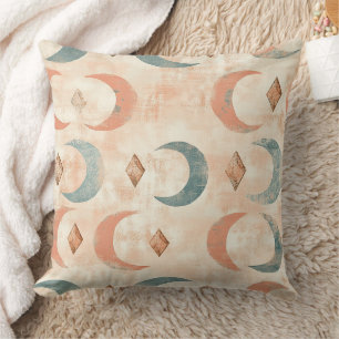 Boho Celestial Floral Moon Pattern (6) Cushion