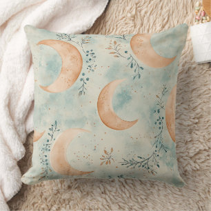 Boho Celestial Floral Moon Pattern (8) Cushion