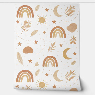 Boho Celestial Nursery Wallpaper