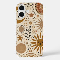 Boho Celestial Sun and Moon Pattern