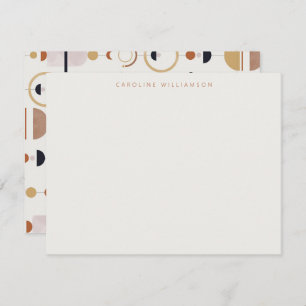Boho Celestial Terracotta Personalised Stationery Card