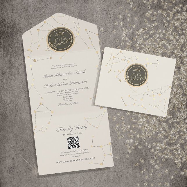 Boho Celestial Wedding All In One Invitation (Creator Uploaded)