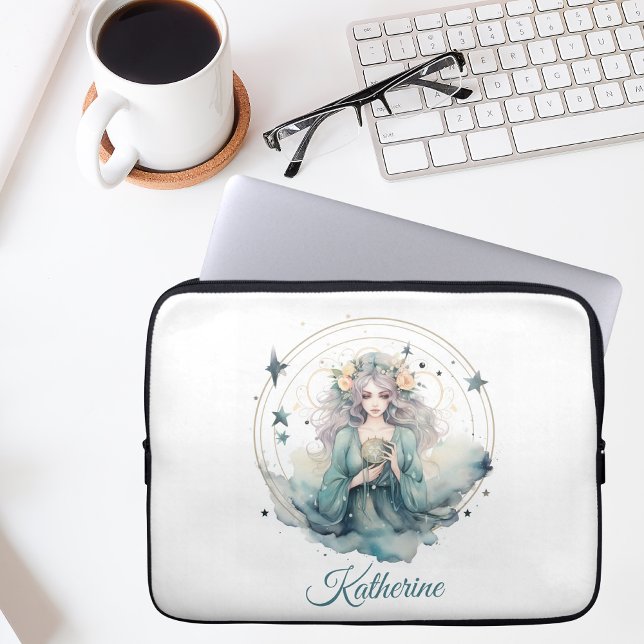 Boho Celestial Witchy Name Laptop Sleeve (Creator Uploaded)