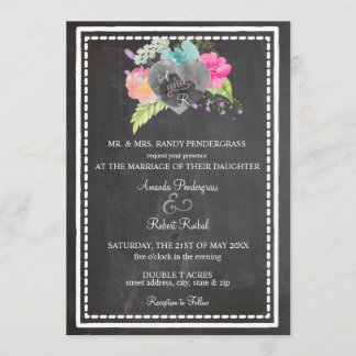 Boho Chalkboard Invitation