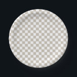 Boho Check birthday Paper Plates<br><div class="desc">Boho check print Birthday party plates.</div>